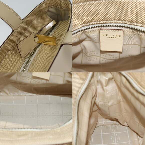 CELINE Shoulder Bag Canvas Beige - Picture 11 of 12